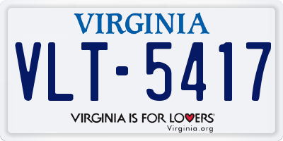 VA license plate VLT5417