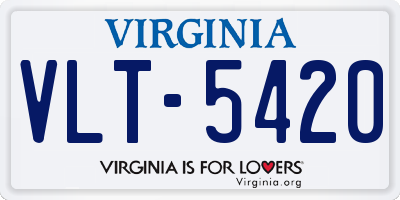 VA license plate VLT5420