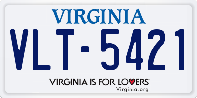 VA license plate VLT5421