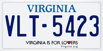 VA license plate VLT5423