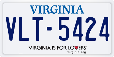 VA license plate VLT5424