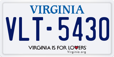 VA license plate VLT5430