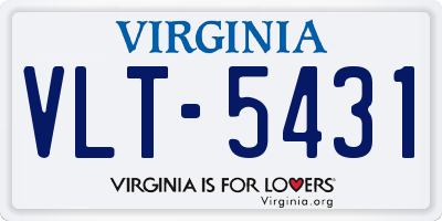 VA license plate VLT5431