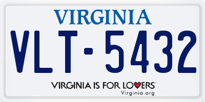 VA license plate VLT5432