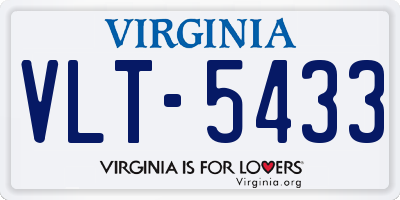 VA license plate VLT5433