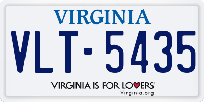 VA license plate VLT5435