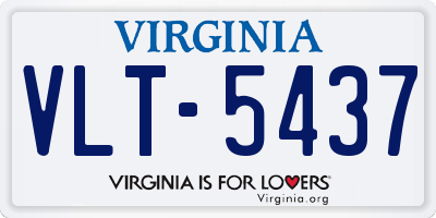 VA license plate VLT5437