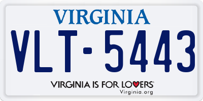 VA license plate VLT5443