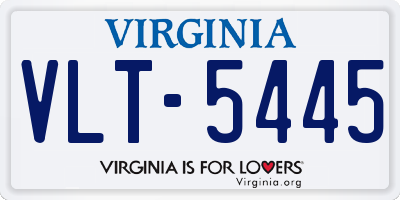 VA license plate VLT5445