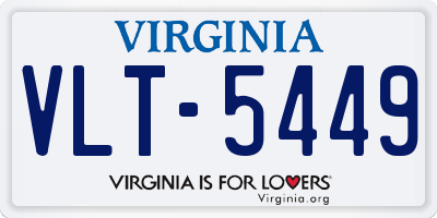 VA license plate VLT5449