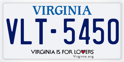 VA license plate VLT5450