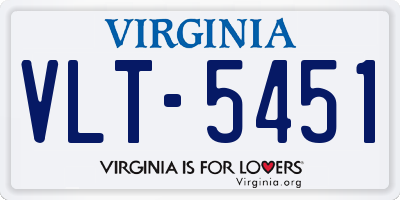 VA license plate VLT5451
