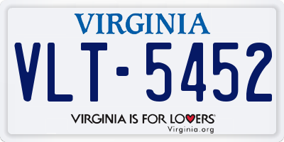 VA license plate VLT5452