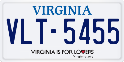 VA license plate VLT5455