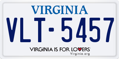 VA license plate VLT5457