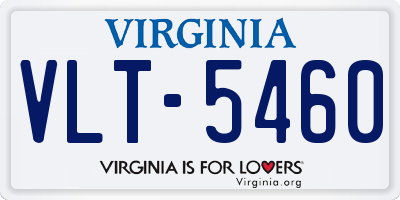 VA license plate VLT5460