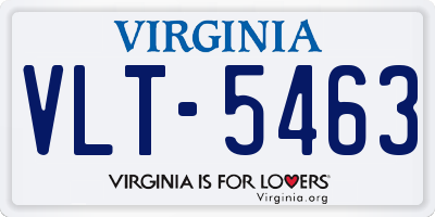 VA license plate VLT5463