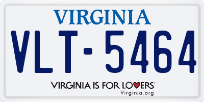 VA license plate VLT5464