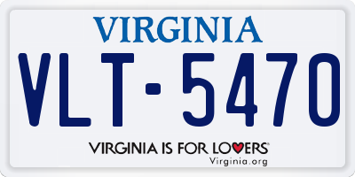 VA license plate VLT5470