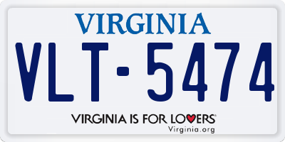 VA license plate VLT5474