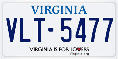 VA license plate VLT5477