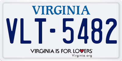 VA license plate VLT5482