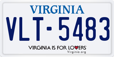 VA license plate VLT5483