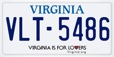 VA license plate VLT5486