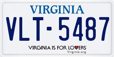 VA license plate VLT5487