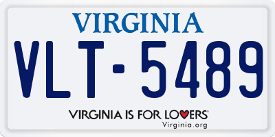 VA license plate VLT5489