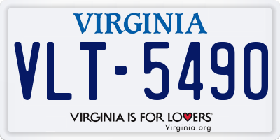 VA license plate VLT5490