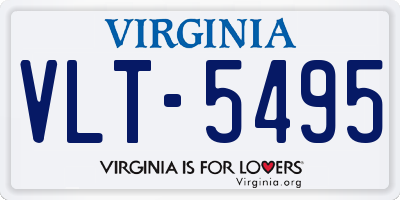VA license plate VLT5495