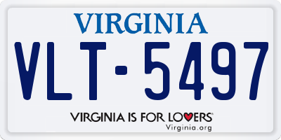 VA license plate VLT5497