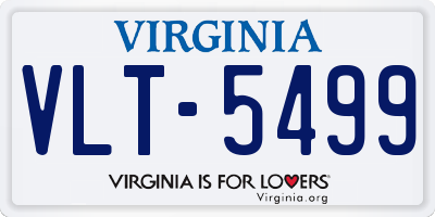 VA license plate VLT5499