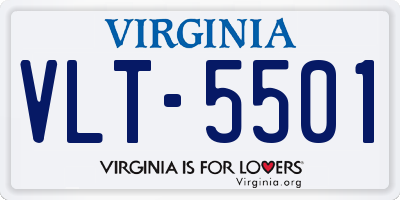 VA license plate VLT5501