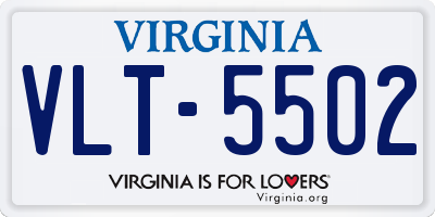 VA license plate VLT5502
