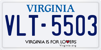 VA license plate VLT5503