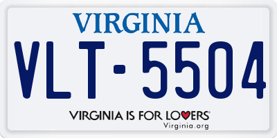 VA license plate VLT5504