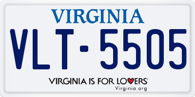 VA license plate VLT5505