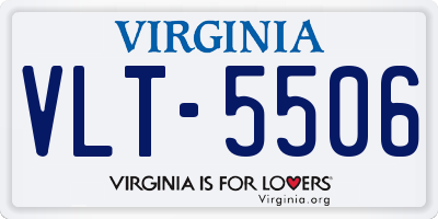 VA license plate VLT5506