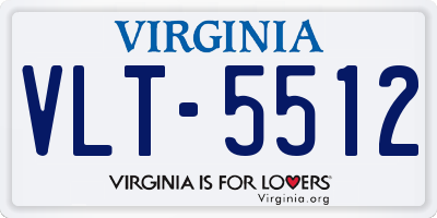 VA license plate VLT5512