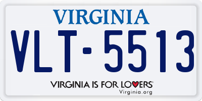VA license plate VLT5513