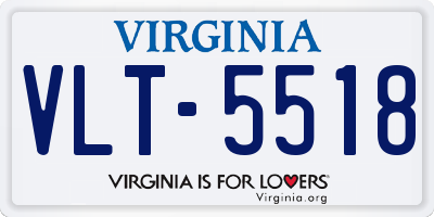 VA license plate VLT5518