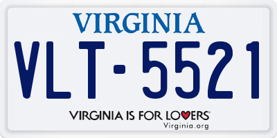VA license plate VLT5521