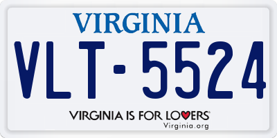 VA license plate VLT5524