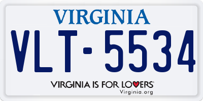 VA license plate VLT5534