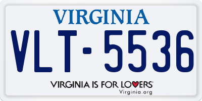 VA license plate VLT5536