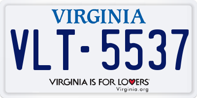 VA license plate VLT5537