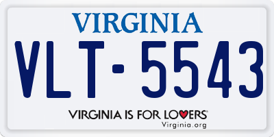VA license plate VLT5543