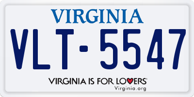 VA license plate VLT5547